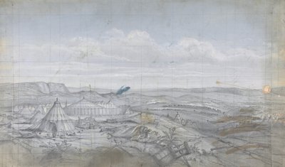 Projeto para um cenário na Ópera, Paris, 1830-90. de Eugene Ciceri