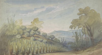 Projeto para um cenário na Ópera, Paris, 1830-90. de Eugene Ciceri