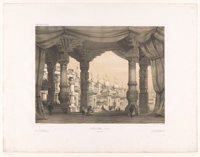 Decoração de teatro com arena Gulliver. (não publicado) (título no objeto) Decorações de teatro (título da série) Decorações de teatro (título da série no objeto) de Eugene Ciceri