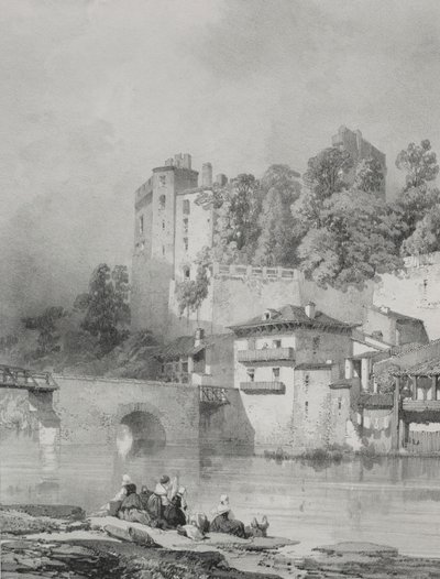 Viagens pitorescas e românticas na velha França. Bretanha: Castelo de Clisson. de Eugene Ciceri
