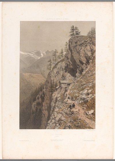 Caminhantes em trilhos de montanha perto de Chamonix e Mont Blanc
Le Chapeau (título sobre o objecto)
Vistas da Suíça, Sabóia e Tirol (título da série)
La Suisse, la Savoie et le Tyrol (título da série sobre o objecto) de Eugene Ciceri