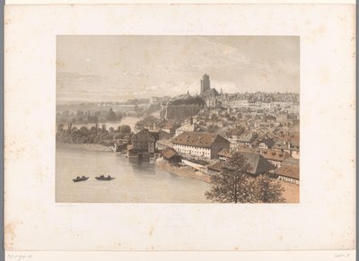 Vista de Berna Berna (título no objeto) Rostos na Suíça e Savoy (título da série) La Suisse et la Savoie (título da série no objeto) de Eugene Ciceri
