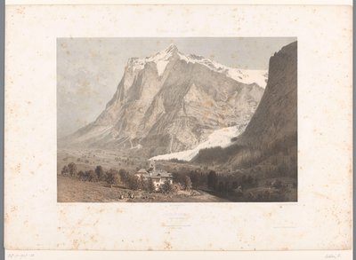Vista de Grindelwald
Grindelwald (título sobre o objecto)
Vistas da Suíça, Sabóia e Tirol (título da série)
La Suisse, la Savoie et le Tyrol (título da série sobre o objecto) de Eugene Ciceri