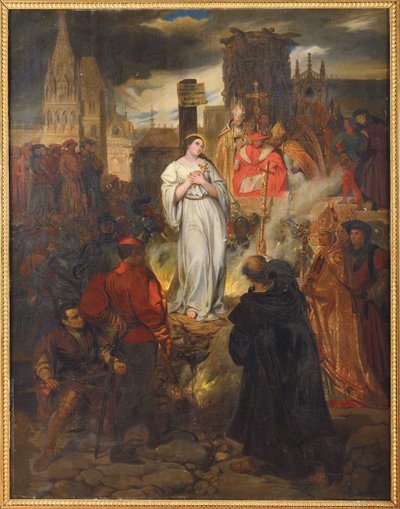 A morte de Joana d&39;Arc, por Deveria, Eugene de Eugene Deveria