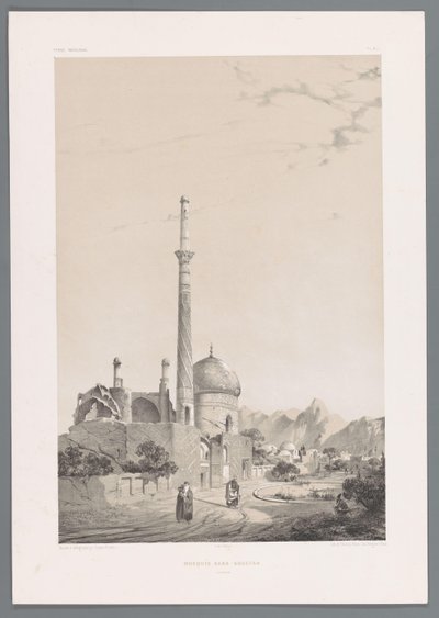 Mesquita Baba Sukhte com o minarete Bagh-e-Ghoushkhane em Isfahan
Mosquée Baba-Souctah Ispahan (título sobre o objecto)
Paisagens persas (título da série)
Perse moderne (título da série) de Eugene Flandin