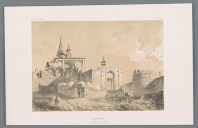Túmulo de Imamzadeh em Kashan Imâm zadeh (tombeau a Kachân) (título no objeto) Paisagens persas (título da série) Perse moderna (título da série) de Eugene Flandin