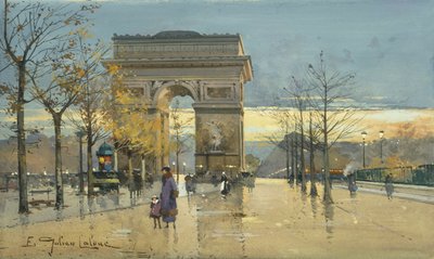 Arco do Triunfo de Eugene Galien Laloue