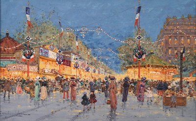 Feira de Pão de Especiarias. Praça da Nação, c. 1930 de Eugene Galien-Laloue