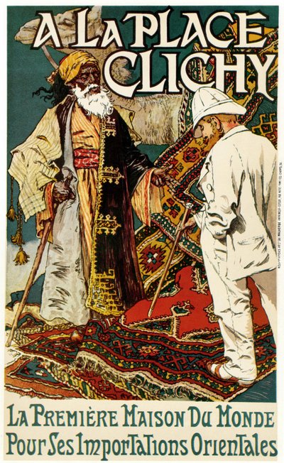 A la Place Clichy, c.1891 (litografia a cores sobre papel) de Eugene Grasset