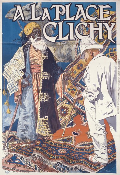 A la Place Clichy, c.1891 (litografia a cores sobre papel) de Eugene Grasset