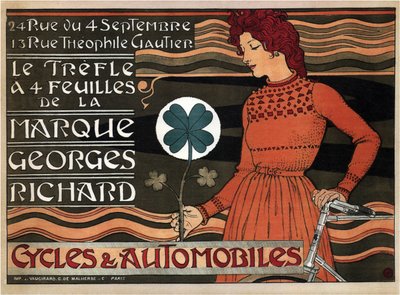 Ciclos e carros Georges Richard, 1899 de Eugene Grasset