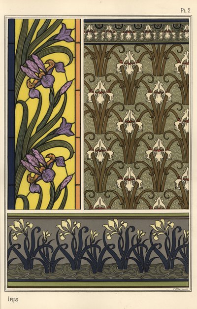 A íris em vários padrões de Eugene Grasset