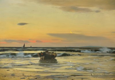 E.Dücker, Na praia (barco de pesca expirando ...) de Eugene Gustav Dücker