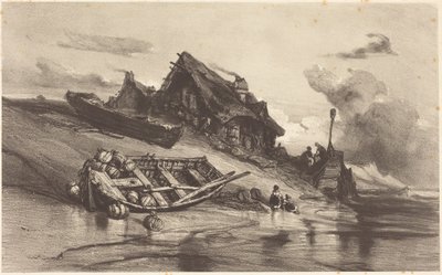 Cabanas de pescadores de Eugene Isabey