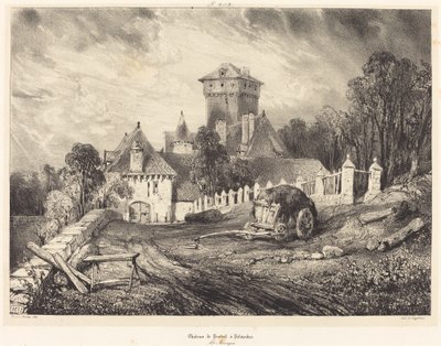 Castelo de Pesteil em Polminhac de Eugene Isabey