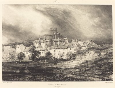 Castelo de Pont-Gibaud de Eugene Isabey