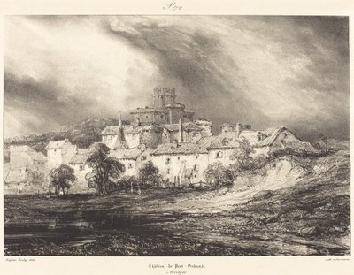 Castelo de Pont-Gibaud de Eugene Isabey