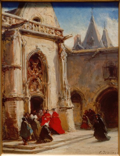 Entrada para a catedral de Eugene Isabey