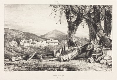 Desfiladeiro de Royat, Auvergne de Eugene Isabey