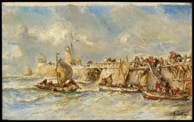 Cais de desembarque no molhe de Eugene Isabey