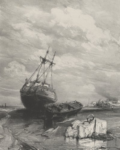 Maré baixa, 1833. de Eugene Isabey