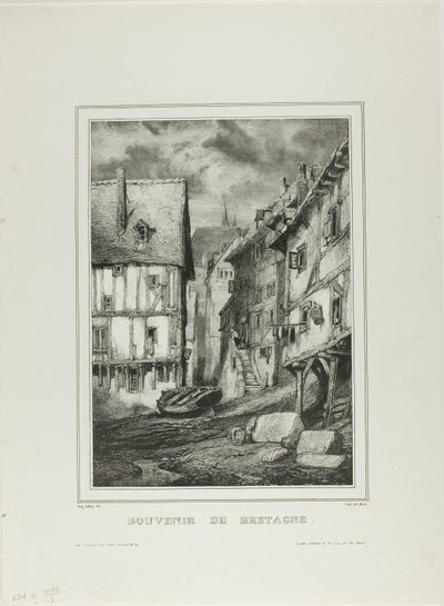 Placa Quatro, de Souvenir of Brittany de Eugene Isabey