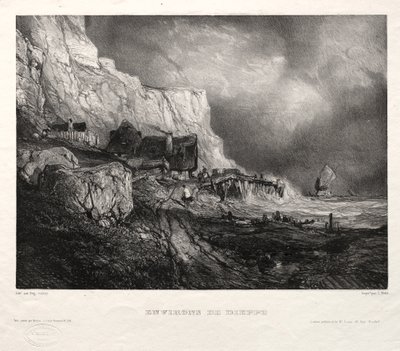 Seis fuzileiros navais: arredores de Dieppe de Eugene Isabey