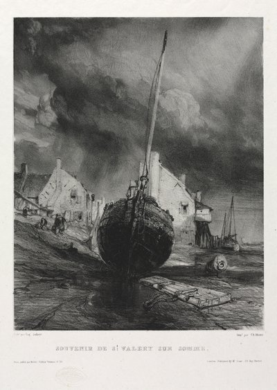 Seis fuzileiros navais: lembrança Saint Valéry-sur-Somme, 1833. de Eugene Isabey