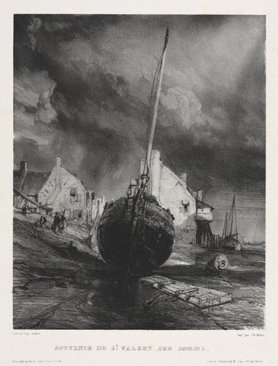 Seis fuzileiros navais: lembrança de Saint Valéry sur Somme de Eugene Isabey