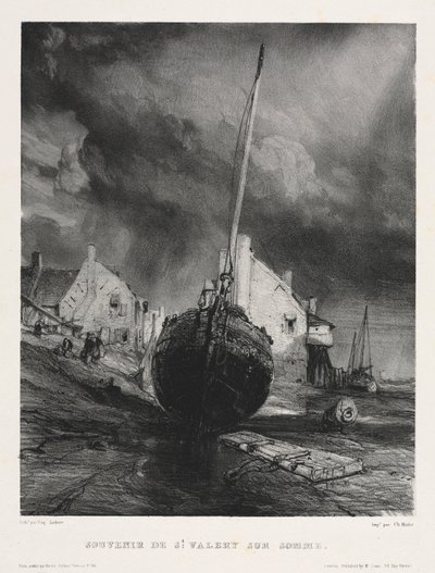 Seis fuzileiros navais: lembrança de Saint Valéry sur Somme de Eugene Isabey
