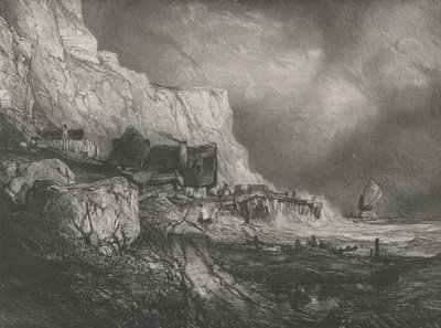 Os arredores de Dieppe, 1833. de Eugene Isabey
