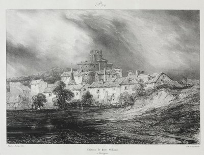 Viagens pitorescas e românticas na antiga França, Auvergne ..., 1830. de Eugene Isabey