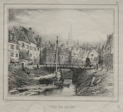 Vista de Caen, 1832. de Eugene Isabey