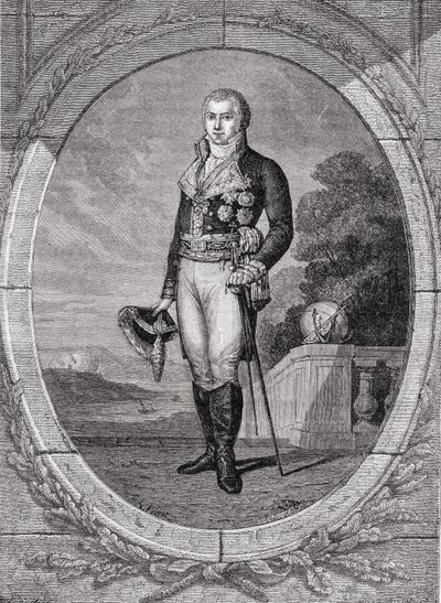 Manuel Godoy e Alvarez de Faria, gravado por Blanpain, de "História da Revolução Francesa" por Louis Blanc (1811-82) de Eugene Joseph Viollat