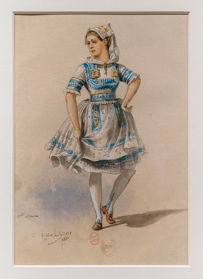 O Korrigane. Ballet de Charles-Marie Widor, modelo de fantasia. 1880, caneta, aguarela e guache sobre papel. de Eugene Lacoste