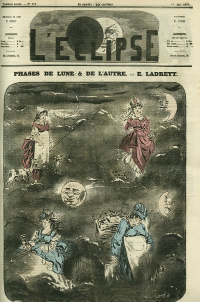 A fase da lua & a outra, as 4 fases da lua representando as 4 categorias sociais de mulheres. Capa em "L
