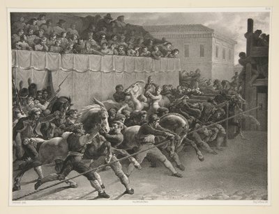 Uma Corrida de Cavalos prestes a começar de Eugene Leroux