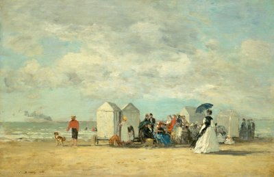 Cena de praia de Eugene Louis Boudin