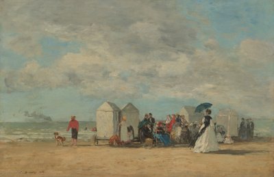 Cena de praia de Eugene Louis Boudin