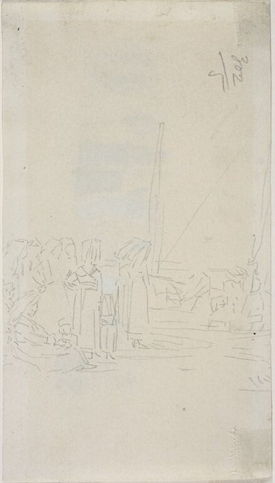 Mulheres bretãs na praia de Eugene Louis Boudin