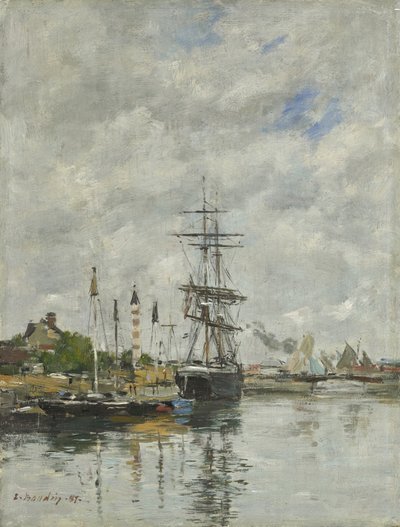 Deauville, a bacia do barco, 1887 de Eugene Louis Boudin