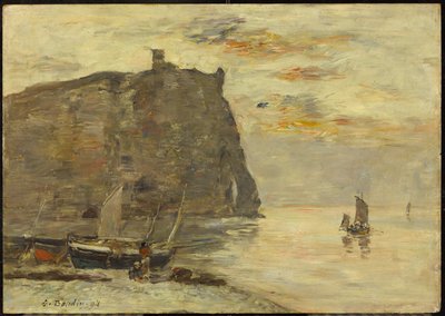 Penhascos em Etratat, 1894 de Eugene Louis Boudin