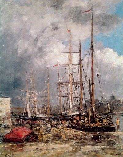 Fecamp, pescadores de arenque, 1892-94 de Eugene Louis Boudin