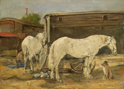 Cavalos Ciganos, c.1885-90 de Eugene Louis Boudin