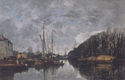 Canal na Allèe Verte em Bruxelas de Eugene Louis Boudin