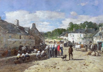 La Fete, c.1865 de Eugene Louis Boudin