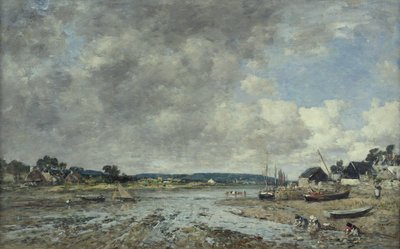 Paisagem com lavadeiras, 1873 de Eugene Louis Boudin
