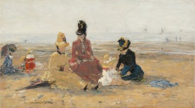 Na Praia, Trouville, 1887. de Eugene Louis Boudin