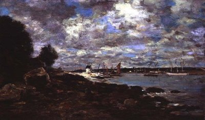Plougastel-Daoulas (óleo sobre tela) de Eugene Louis Boudin