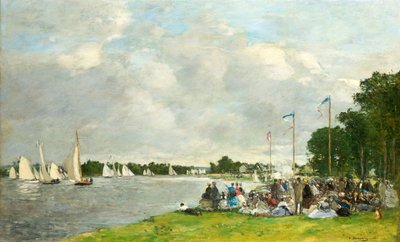 Regatas em Argenteuil, 1866. de Eugene Louis Boudin